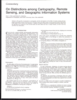 On Distinctions among Cartography, Remote Sensing, and