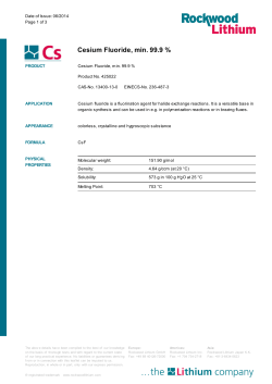 Cesium Fluoride, min. 99.9 %