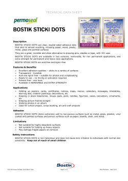 Bostik Sticki Dots TDS