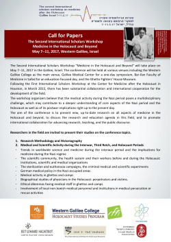 Medicine in the Holocaust and Beyond