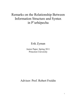 Remarks on the Relationship Between Information Structure and