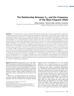 The Relationship Between FST and the