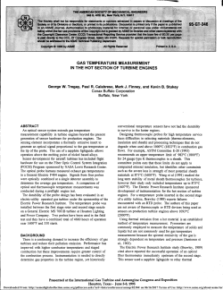 Gas Temperature Measurement in the Hot Section of Turbine Engines