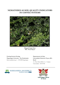 nematodes as soil quality indicators in coffee systems