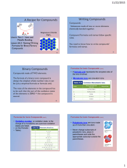 Unit 4: The Nucleus - Hicksville Public Schools