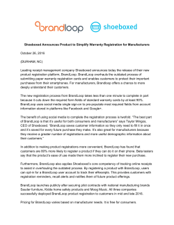 Shoeboxed Announces Product to Simplify Warranty Registration for