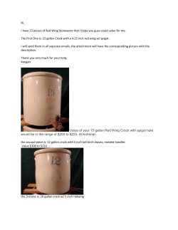 Value of your 15 gallon Red Wing Crock with spigot hole would be