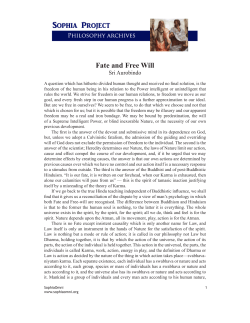 Fate and Free Will