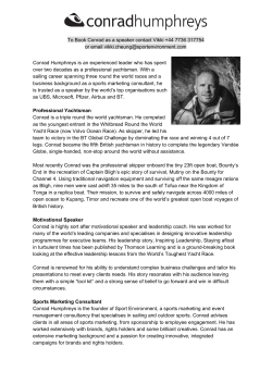 a copy of Conrad`s speaker biography
