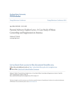 Parental Advisory Explicit Lyrics: A Case Study of