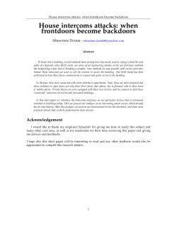 House intercoms attacks: when frontdoors become