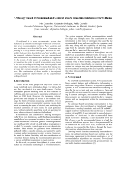 Ontology-based Personalised and Context