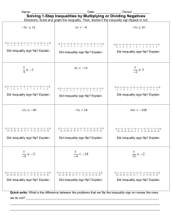 Solving 1-Step Inequalities by Multiplying or Dividing Negatives