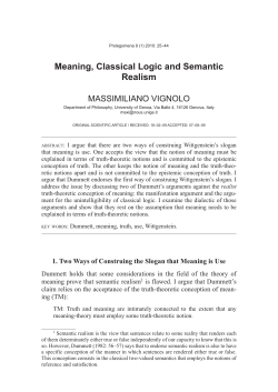 Meaning, Classical Logic and Semantic Realism