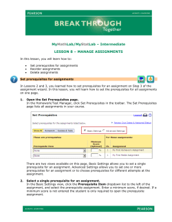MANAGE ASSIGNMENTS - help.pearsoncmg.com