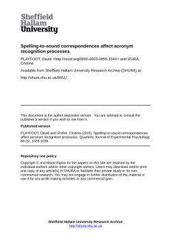 Spelling-to-sound correspondences affect acronym recognition