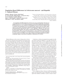 Population-Based Differences in Schistosoma - Arca