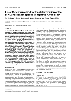 A new G-tailing method for the determination of