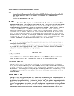 Lemuel Ford, the 1835 Dodge Expedition and Bent`s Old Fort: March