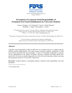 Perceptions of Corporate Social Responsibility of