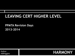 HARMONY LEAVING CERT HIGHER LEVEL