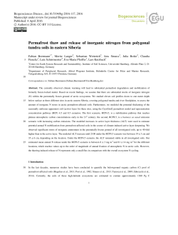 Permafrost thaw and release of inorganic nitrogen from polygonal