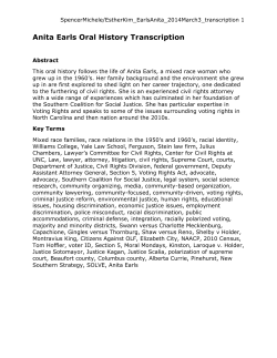 Anita Earls Oral History Transcription