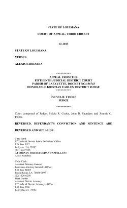 state of louisiana court of appeal, third circuit 12