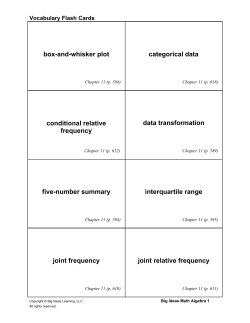 box-and-whisker plot categorical data conditional relative frequency