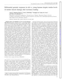 Differential genomic responses in old vs. young humans despite
