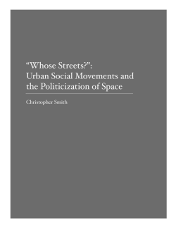 "Whose Streets?": Urban Social Movements and