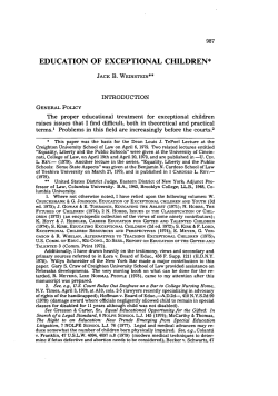 Education of Exceptional Children
