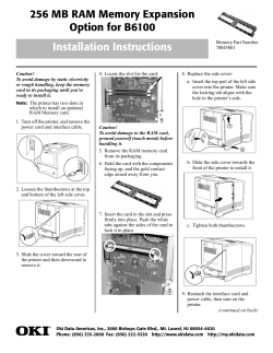 256 MB RAM Memory Expansion Option for B6100 Installation