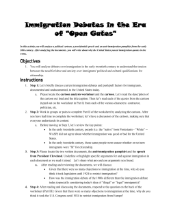 Immigration Debates in the Era of "Open Gates"