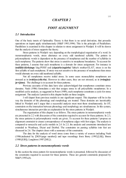 Alignment and Adjacency in Optimality Theory: evidence from
