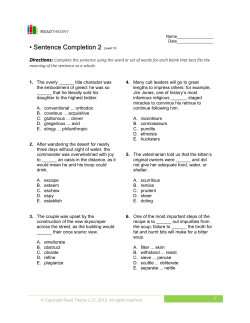 Sentence Completion 2 - English for Everyone