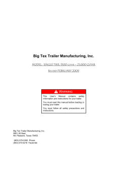 Big Tex Trailer Manufacturing, Inc.