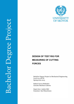 design of test rig for measuring of cutting forces