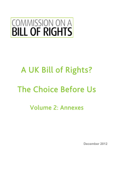 A UK Bill of Rights? The Choice Before Us