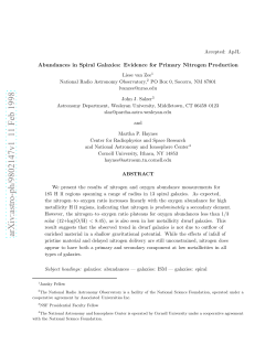 Abundances in Spiral Galaxies: Evidence for Primary Nitrogen