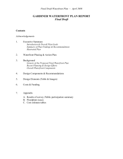 GARDINER WATERFRONT PLAN REPORT Final Draft
