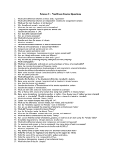 Science 9 &ndash; Final Exam Review Questions