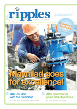 Go for Excellence! - Maynilad Water Services Inc.