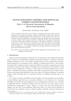 CRACK INITIATION CRITERIA FOR SINGULAR STRESS