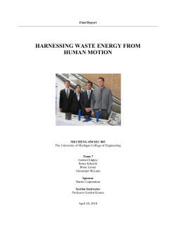 harnessing waste energy from human motion