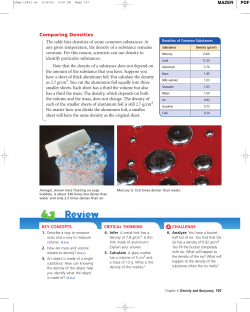Comparing Densities