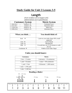 Measurement Study Guide - Mrs. Hamburger and Mrs Dietrich`s Math