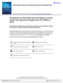 The glaciers of the Hindu Kush Himalayas: current status and