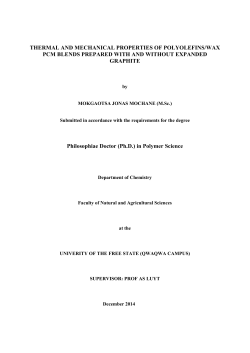 THERMAL AND MECHANICAL PROPERTIES OF POLYOLEFINS