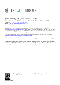 The General Validity of the Law of Comparative Advantage Author(s